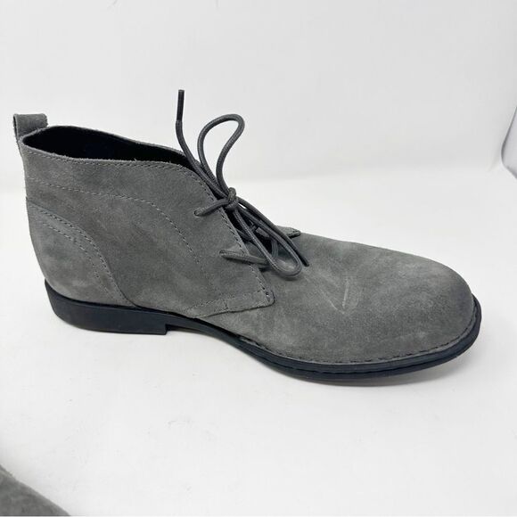 Mens Born Suede Lace Up Grey Boots Size 11.5 - Picture 3 of 8